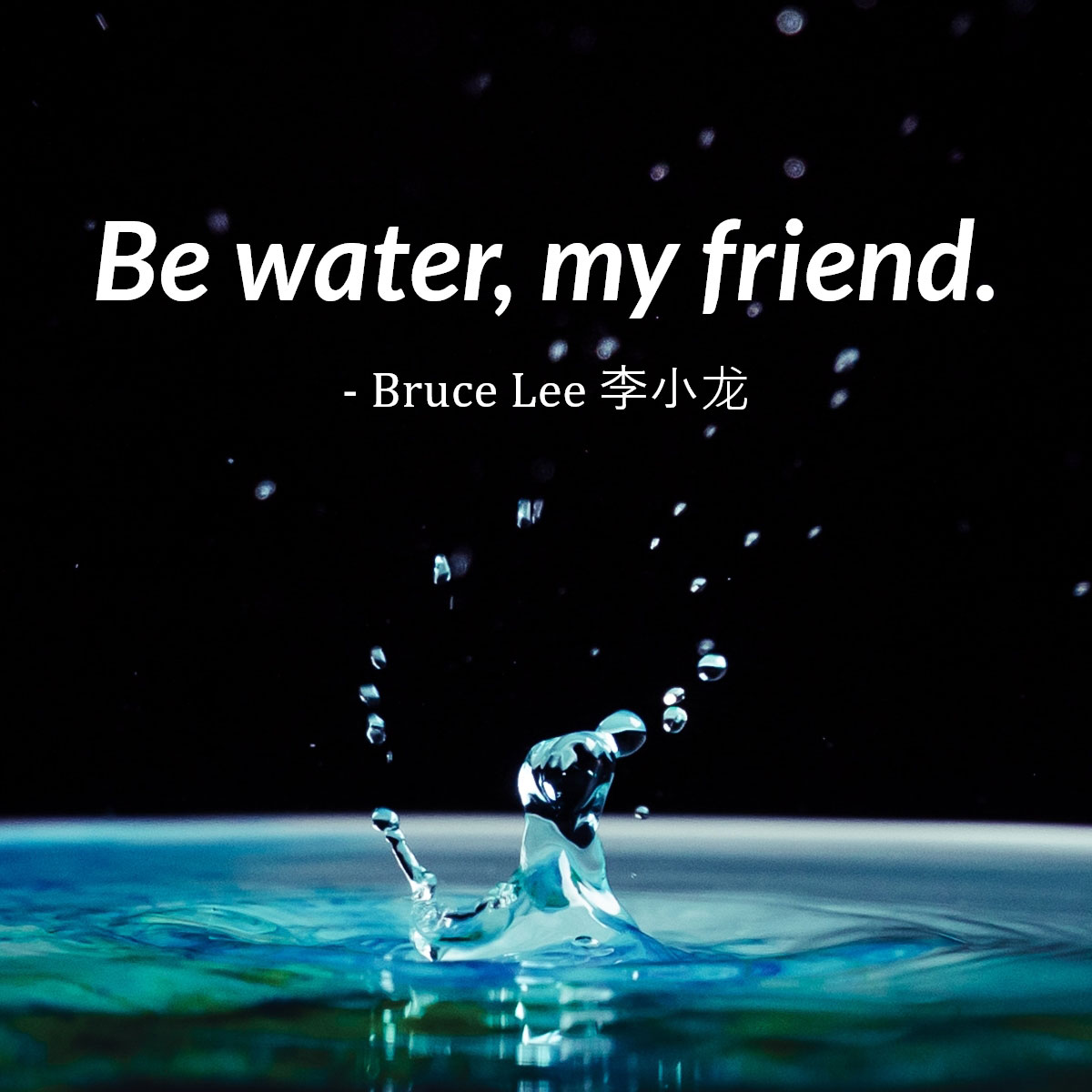 Be water my friend, y haz buen café